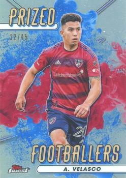 2023 Finest MLS - Prized Footballers Fusions Variation Blue/Red #PFF-20 Alan Velasco Front