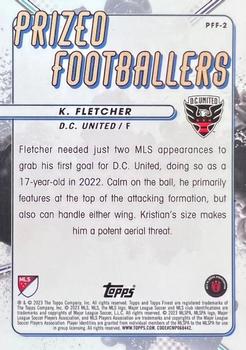 2023 Finest MLS - Prized Footballers Fusions Variation Green/Red #PFF-2 Kristian Fletcher Back