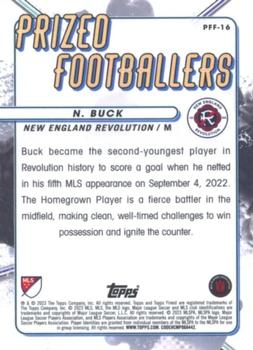2023 Finest MLS - Prized Footballers Fusions Variation Green/Red #PFF-16 Noel Buck Back