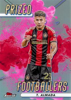 2023 Finest MLS - Prized Footballers Fusions Variation Pink/Red #PFF-1 Thiago Almada Front