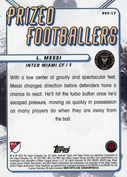 2023 Finest MLS - Prized Footballers Fusions Variation Red/Red #PFF-17 Lionel Messi Back