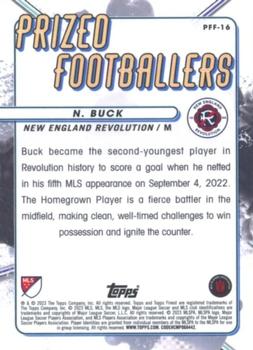 2023 Finest MLS - Prized Footballers Fusions Variation Black/Gold #PFF-16 Noel Buck Back