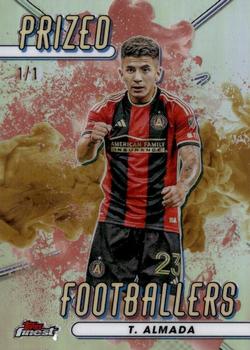 2023 Finest MLS - Prized Footballers Fusions Variation Rose Gold/Gold #PFF-1 Thiago Almada Front