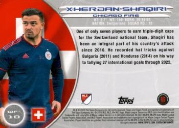 2023 Finest MLS - 2000 Topps World's Finest Red Refractor #WF-10 Xherdan Shaqiri Back