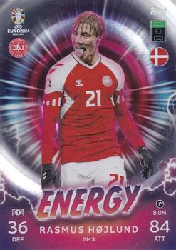 2024 Topps Match Attax Euro 2024 Germany - Energy #GM3 Rasmus Højlund Front