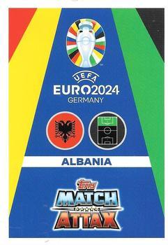 2024 Topps Match Attax Euro 2024 Germany - Green Emerald Holograph #ALB18 Armando Broja Back