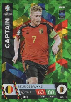 2024 Topps Match Attax Euro 2024 Germany - Green Emerald Holograph #BEL12 Kevin De Bruyne Front