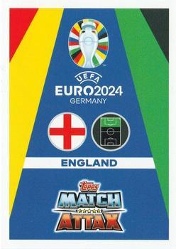 2024 Topps Match Attax Euro 2024 Germany - Green Emerald Holograph #ENG18 Harry Kane Back