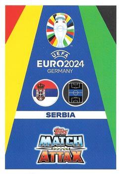 2024 Topps Match Attax Euro 2024 Germany - Green Emerald Holograph #SRB11 Sergej Milinković-Savić Back