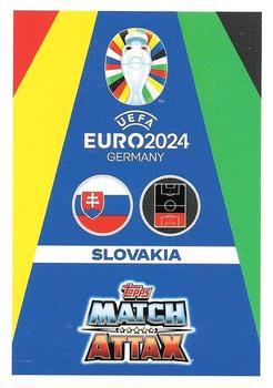 2024 Topps Match Attax Euro 2024 Germany - Green Emerald Holograph #SVK4 Milan Škriniar Back