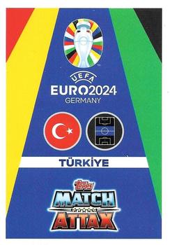 2024 Topps Match Attax Euro 2024 Germany - Green Emerald Holograph #TUR12 Orkun Kökçü Back