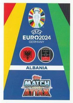 2024 Topps Match Attax Euro 2024 Germany - Blue Crystal Holograph #ALB7 Iván Balliu Back