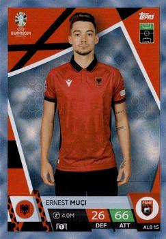 2024 Topps Match Attax Euro 2024 Germany - Blue Crystal Holograph #ALB15 Ernest Muçi Front