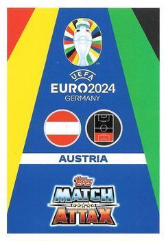 2024 Topps Match Attax Euro 2024 Germany - Blue Crystal Holograph #AUS6 Patrick Wimmer Back