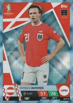 2024 Topps Match Attax Euro 2024 Germany - Blue Crystal Holograph #AUS6 Patrick Wimmer Front