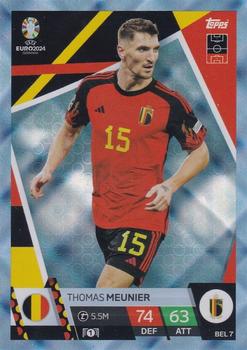 2024 Topps Match Attax Euro 2024 Germany - Blue Crystal Holograph #BEL7 Thomas Meunier Front