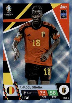 2024 Topps Match Attax Euro 2024 Germany - Blue Crystal Holograph #BEL8 Amadou Onana Front
