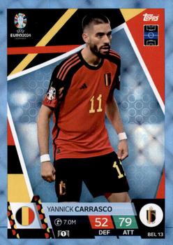 2024 Topps Match Attax Euro 2024 Germany - Blue Crystal Holograph #BEL13 Yannick Carrasco Front