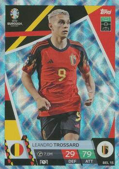 2024 Topps Match Attax Euro 2024 Germany - Blue Crystal Holograph #BEL15 Leandro Trossard Front