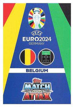 2024 Topps Match Attax Euro 2024 Germany - Blue Crystal Holograph #BEL17 Jérémy Doku Back