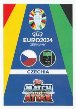 2024 Topps Match Attax Euro 2024 Germany - Blue Crystal Holograph #CZE16 Václav Černý Back