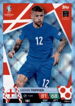2024 Topps Match Attax Euro 2024 Germany - Blue Crystal Holograph #ENG6 Kieran Trippier Front