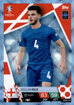 2024 Topps Match Attax Euro 2024 Germany - Blue Crystal Holograph #ENG10 Declan Rice Front
