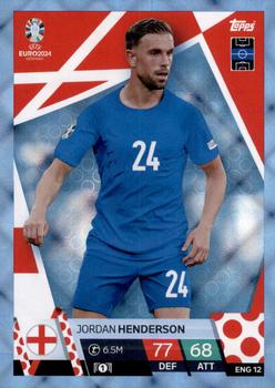 2024 Topps Match Attax Euro 2024 Germany - Blue Crystal Holograph #ENG12 Jordan Henderson Front