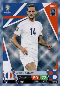 2024 Topps Match Attax Euro 2024 Germany - Blue Crystal Holograph #FRA12 Adrien Rabiot Front
