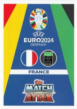 2024 Topps Match Attax Euro 2024 Germany - Blue Crystal Holograph #FRA17 Olivier Giroud Back