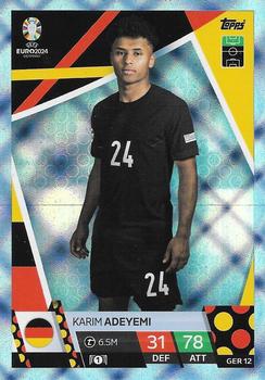 2024 Topps Match Attax Euro 2024 Germany - Blue Crystal Holograph #GER12 Karim Adeyemi Front