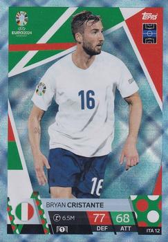 2024 Topps Match Attax Euro 2024 Germany - Blue Crystal Holograph #ITA12 Bryan Cristante Front