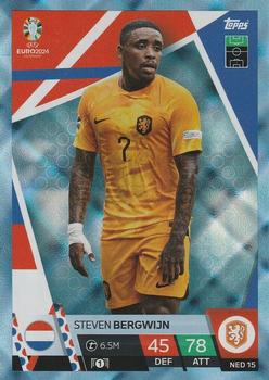 2024 Topps Match Attax Euro 2024 Germany - Blue Crystal Holograph #NED15 Steven Bergwijn Front