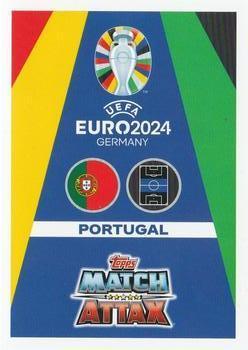 2024 Topps Match Attax Euro 2024 Germany - Blue Crystal Holograph #POR11 Rúben Neves Back