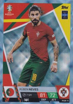 2024 Topps Match Attax Euro 2024 Germany - Blue Crystal Holograph #POR11 Rúben Neves Front