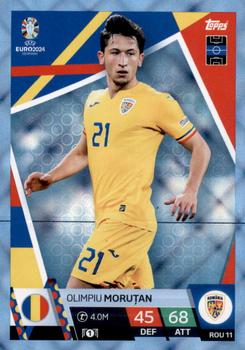 2024 Topps Match Attax Euro 2024 Germany - Blue Crystal Holograph #ROM11 Olimpiu Moruţan Front