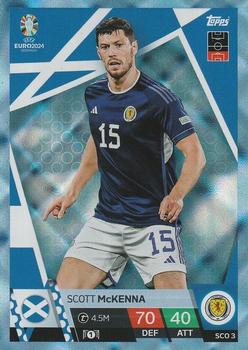 2024 Topps Match Attax Euro 2024 Germany - Blue Crystal Holograph #SCO3 Scott McKenna Front