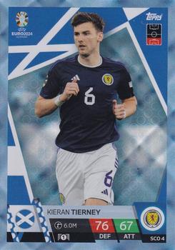 2024 Topps Match Attax Euro 2024 Germany - Blue Crystal Holograph #SCO4 Kieran Tierney Front