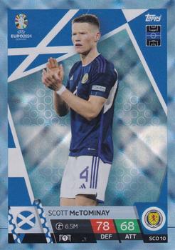 2024 Topps Match Attax Euro 2024 Germany - Blue Crystal Holograph #SCO10 Scott McTominay Front