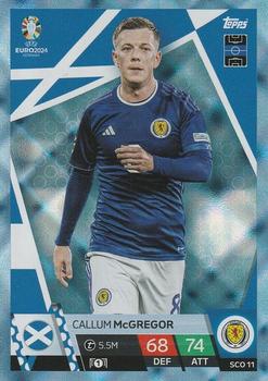 2024 Topps Match Attax Euro 2024 Germany - Blue Crystal Holograph #SCO11 Callum McGregor Front