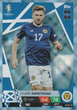 2024 Topps Match Attax Euro 2024 Germany - Blue Crystal Holograph #SCO12 Stuart Armstrong Front