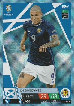 2024 Topps Match Attax Euro 2024 Germany - Blue Crystal Holograph #SCO16 Lyndon Dykes Front
