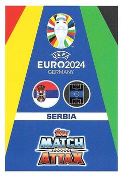 2024 Topps Match Attax Euro 2024 Germany - Blue Crystal Holograph #SRB6 Nemanja Maksimović Back