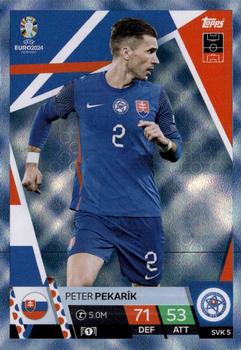 2024 Topps Match Attax Euro 2024 Germany - Blue Crystal Holograph #SVK5 Peter Pekarík Front