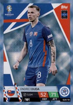 2024 Topps Match Attax Euro 2024 Germany - Blue Crystal Holograph #SVK10 Ondrej Duda Front