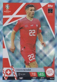 2024 Topps Match Attax Euro 2024 Germany - Blue Crystal Holograph #SUI5 Fabian Schär Front