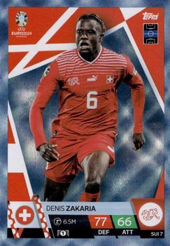 2024 Topps Match Attax Euro 2024 Germany - Blue Crystal Holograph #SUI7 Denis Zakaria Front