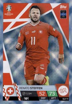 2024 Topps Match Attax Euro 2024 Germany - Blue Crystal Holograph #SUI11 Renato Steffen Front