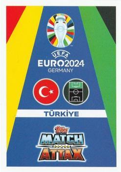 2024 Topps Match Attax Euro 2024 Germany - Blue Crystal Holograph #TUR17 Kerem Aktürkoğlu Back