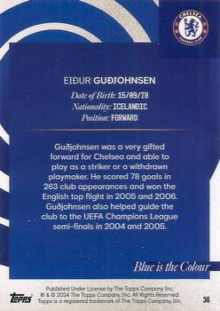 2023-24 Topps Chelsea Team Set #36 Eiður Guðjohnsen Back